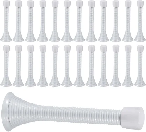 Vista 17 de KISEER - Paquete de 12 topes de puerta de resorte de 3 1/4 pulgadas, tapón de puerta de resorte flexible resistente con puntas de parachoques