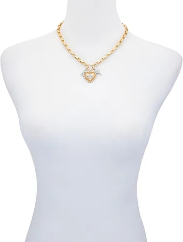 Vista 2 de Juicy Couture Collar de cadena de serpiente de cuello corto Goldtone para mujer, Metal, Piedra de vidrio