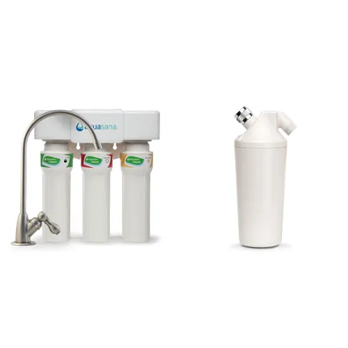 Vista 8 de Aquasana Sistema de filtro de agua Claryum de flujo máximo de 3 etapas para debajo del fregadero, filtración de claryum para encimera de cocina