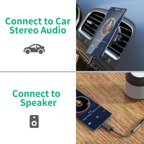 Vista 3 de COOYA Adaptador de audio USB C a 0.1 in para Samsung S25 Ultra S24 S23 A54 S22 OnePlus 13 12 Adaptador de auriculares USB C a Aux Dongle Conector