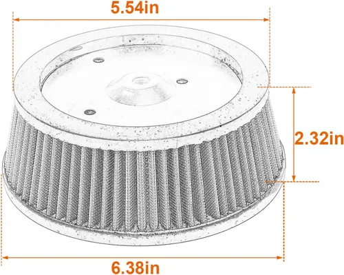 Vista 3 de Big Sucker Stage 1 Air Black Elemento de filtro para Harley Dyna 1999-2017, Softail 2000-2015 y Touring 1999-2007 (excepto Touring/Trike 2008-2016)