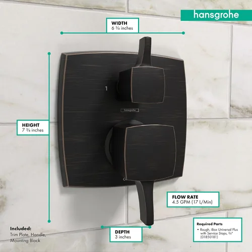 Vista 24 de hansgrohe Ecostat Classic 15769001 - Válvula de ducha de equilibrio de presión cromada