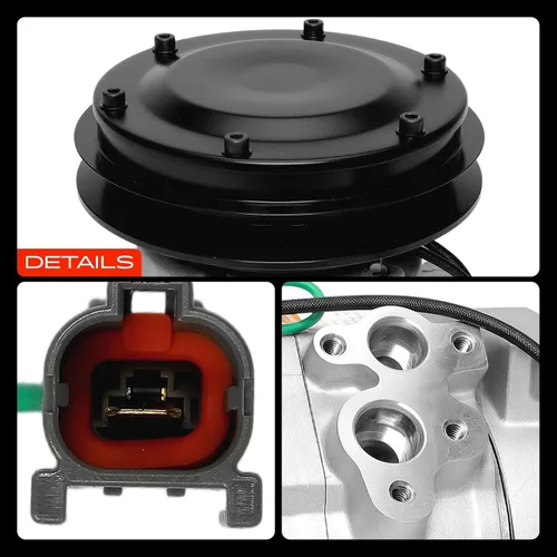 Vista 9 de A-Premium Compresor de A/C con embrague compatible con John Deere 450CLC, 450DLC, 600CLC, 650DLC, 800C, 850DLC