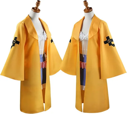 Vista 3 de Angie Yonaga - Disfraz de cosplay, chaqueta, uniforme y capa superior, disfraz de Angie para Halloween