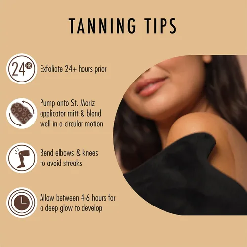 Vista 5 de Mousse autobronceadora St Moriz, autobronceador instantáneo, 6.76 onzas líquidas, bronceado de microfibras