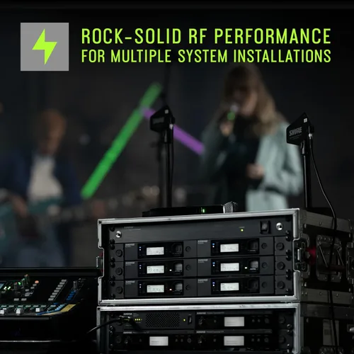 Vista 7 de Shure Transmisor de mano GLXD2+/B58 con cápsula de micrófono vocal BETA 58A - para uso con sistemas de micrófono inalámbrico digital de doble banda