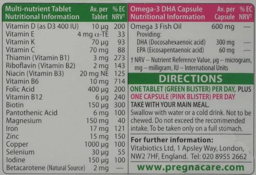 Vista 3 de Vitabiotics Pregnacare Plus 56Tabs/C (paquete de 2)