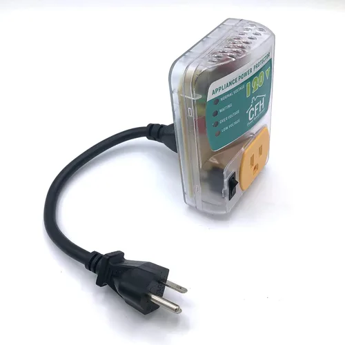 Vista 3 de Protector contra sobretensiones para electrodomésticos de servicio pesado de 20 amperios y 2400 vatios, enchufe de circuito inteligente con cable