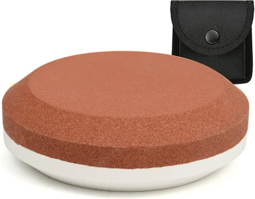 Vista 9 de NedFoss - Disco afilador para hacha/hacha con vaina, piedra de afilar para cuchillos, afilador de grano dual multiusos