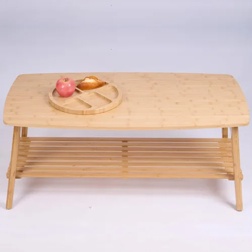 Vista 4 de Mesa de centro plegable de bambú, escritorio de suelo para adultos, mesa baja para sentarse en el suelo, mesa plegable para sala de estar, mesa