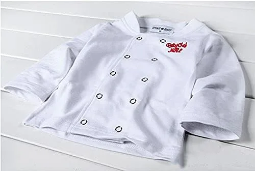Vista 2 de Bilo Baby Boy 3 piezas de algodón unisex cocinero traje, pantalones y sombrero