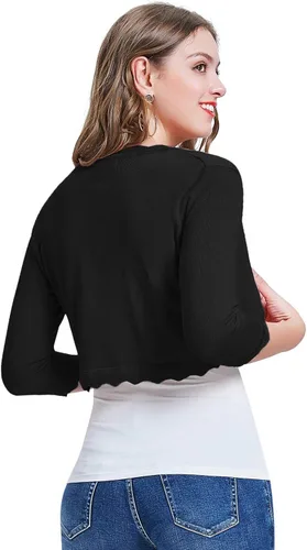 Vista 6 de KANCY KOLE - Cárdigan de manga 34 para mujer con parte frontal abierta tallas S-XXL