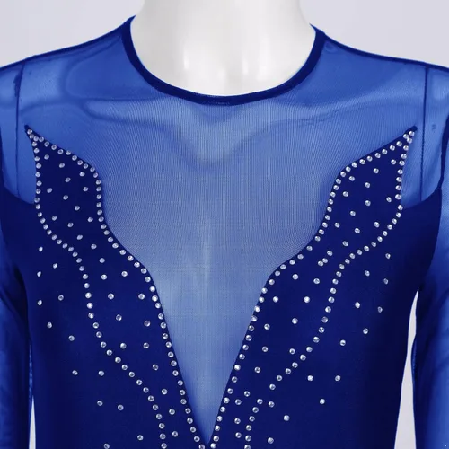 Vista 6 de easyforever Lyrical - Vestido de manga larga con diamantes de imitación y purpurina para mujer