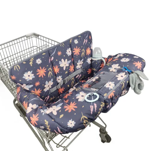 Vista 7 de Fundas para carrito de compras para bebé, niña, funda para silla alta para niño, cubierta para carrito de comestibles (Polka Cute)
