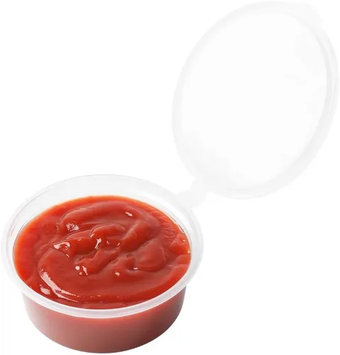 Vista 9 de RW Base - Vasos de gelatina de 1 onza, 100 tazas aptas para microondas, resistentes a las grietas, desechables, recipientes de plástico transparente