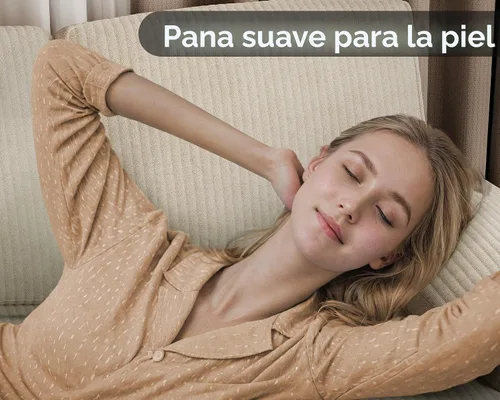 Vista 3 de Furmax - Sofás seccionales para sala de estar, sofá en forma de U con tela de lino, juego de sofá de 4 plazas con doble chaise para apartamento Beige