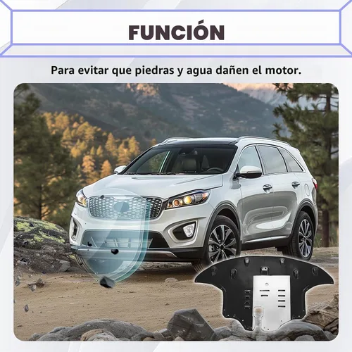 Vista 4 de HECASA Protector contra salpicaduras del motor con almohadilla de aluminio compatible con Kia Sorento EX LX S SX Limited 2016-2020 3.3L Reemplazo