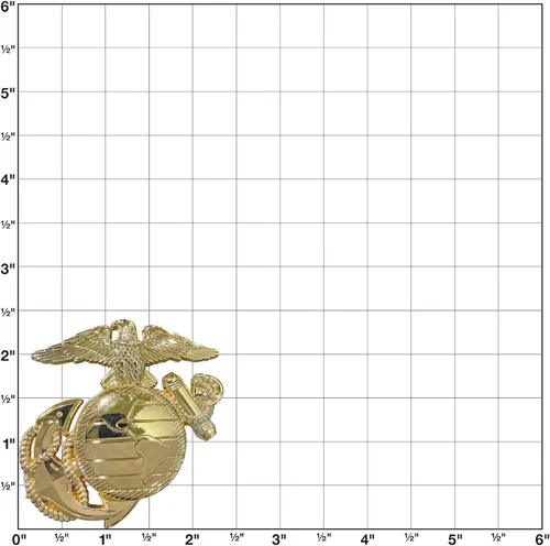Vista 4 de Emblema de coche 3D USMC Gold EGA