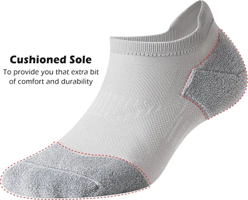 Vista 5 de Gonii Ankle Socks Womens Running No Show Socks Compression Athletic Low Socks 5-Pairs