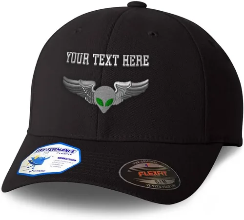 Vista 7 de Sombreros Flexfit personalizados para hombres y mujeres Janet Airlines Pilot Alien B bordado poliéster sombrero de béisbol gorra de béisbol