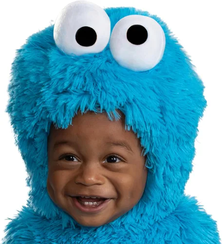 Vista 2 de Disguise Baby Boys' Sesame Street Cookie Monster Extra Deluxe Plush Costume, Official Cookie Monster Halloween Outfit