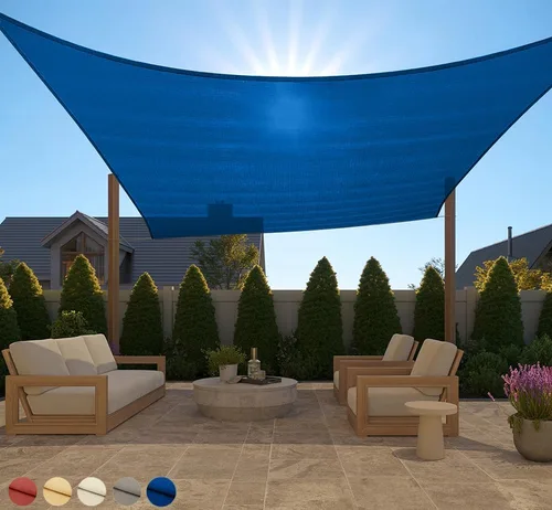 Vista 43 de GORILLA GRIP - Toldo parasol resistente, protección UV, resistente a la decoloración, desgarros y óxido, rectangular, con bordes curvos que bloquean