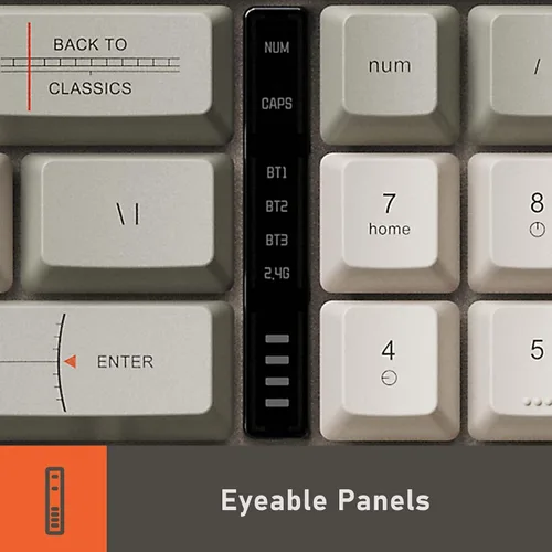 Vista 3 de LOFREE Teclado mecánico inalámbrico de bloque, 98 teclas, teclados recargables intercambiables en caliente con 3 tipos de conexión para Windows