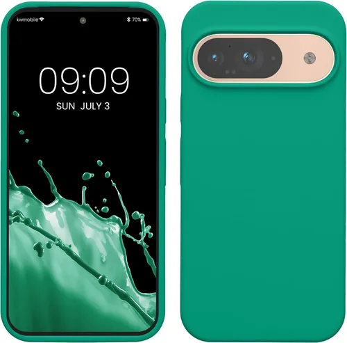 Vista 146 de kwmobile Funda Compatible con Google Pixel 6 Pro - Funda de Teléfono de Silicona TPU con Acabado Suave - Azul Caribe