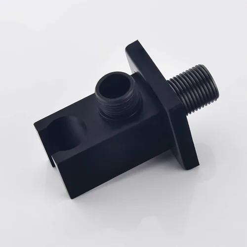 Vista 4 de Codo de suministro de pared con soporte de ducha de mano, conector de manguera de ducha cuadrado de latón de 1/2 pulgada, montaje en pared, salida
