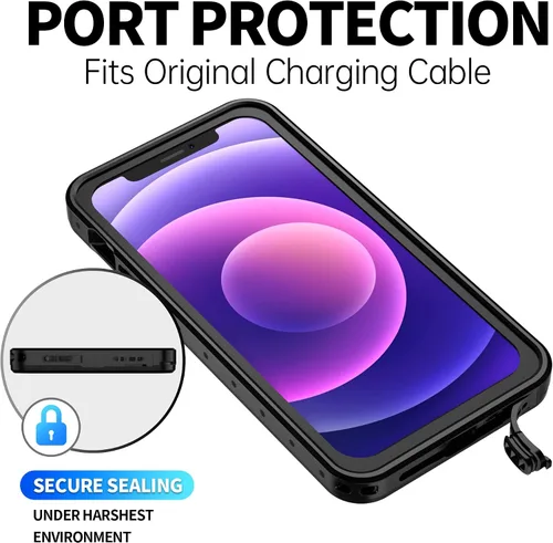 Vista 8 de BEASTEK NRE Series - Funda impermeable para Apple iPhone 12, a prueba de golpes, con certificación IP68, con protector de pantalla integrado, funda