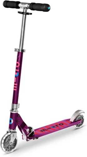 Vista 6 de Micro Kickboard Sprite 2-Wheel Foldable Kids Scooter, Ages 6+, Up to 220lbs Compact Foldable Design for Travel & Storage, Adjustable T-Bar Rosa