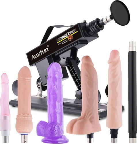 Vista 11 de Máquina sexual, AUXFUN máquina automática de consolador con control de aplicación Bluetooth, máquina de empuje para mujeres con 6 accesorios
