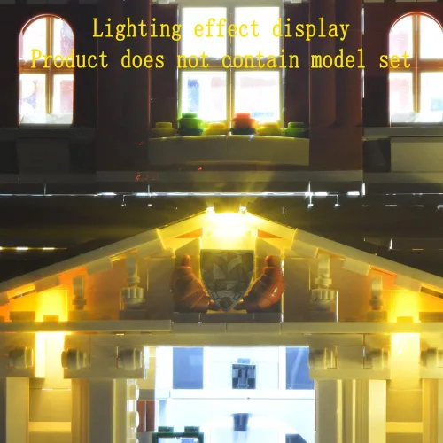 Vista 5 de GEAMENT Kit de luces LED compatible con Lego Town Hall - para Creator 10224 (juego de modelos no incluido)