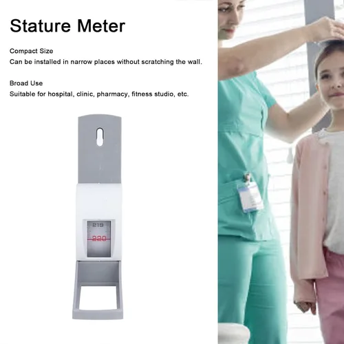 Vista 2 de Medidor de estatura 7.2 ft regla de crecimiento montado en la pared cinta métrica adultos niños crecimiento estatura medidor regla herramienta