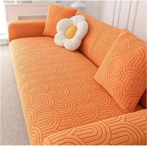 Vista 7 de zyhfcfff-sd Funda para sofá de 1, 2, 3, 4 y 5 plazas, protector de muebles de terciopelo grueso de lujo, funda de color sólido, funda elástica
