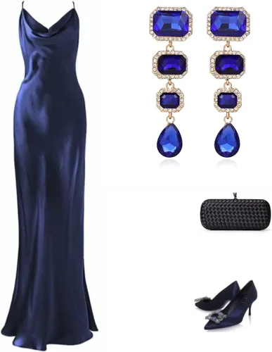 Vista 9 de Met-edianger Aretes colgantes vintage con diamantes de imitación, aretes colgantes de cristal, aretes rectangulares de lágrima para mujeres y niñas