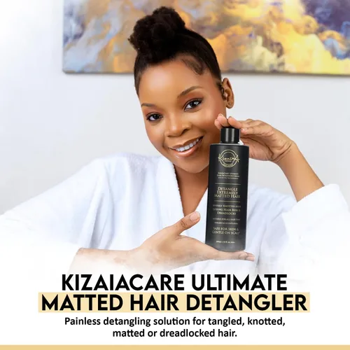 Vista 4 de KizaiaCare Ultimate Matted Hair Detangler: solución desenredante sin dolor para cabello enredado, anudado, enmarañado o rasta. Adultos y niños