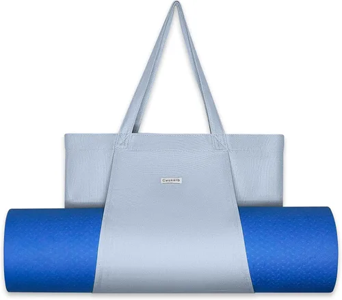 Vista 10 de Bolsas de yoga Cwokarb para mujeres con bolsas para esteras de yoga, tote de lona para pilates, bandolera para el hombro, para viajes, oficina