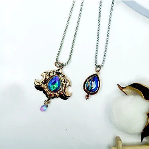 Vista 3 de OrcoW Genshin Impact Fontaine Furina Neuvillette Vision Collar Anime Cosplay Accesorios Regalos para Jugadores