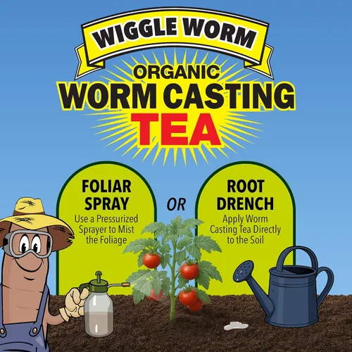 Vista 4 de Wiggle Worm Pure Worm Castings Tea, 1 galón - Fertilizante líquido orgánico y concentrado de enmienda del suelo para plantas de interior y exterior