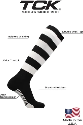 Vista 31 de TCK Winger Hoop - Calcetines de rugby con rayas para hombre