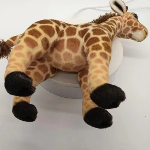 Vista 4 de GracesDawn Muñeca de jirafa marrón, jirafa de peluche grande, adecuada para temática de selva, decoración, abrazo, regalo ideal para niños de 12.5