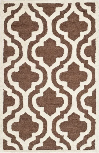 Vista 37 de SAFAVIEH Cambridge Collection CAM132E - Alfombra decorativa de lana marroquí de primera calidad, 2 x 3 pies, color negro y marfil