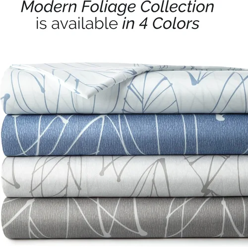 Vista 229 de Southshore Fine Living, Inc. Colección Winter Brush, juego de sábanas de 3 piezas para cama individual, sábana bajera con bolsillo profundo de 14