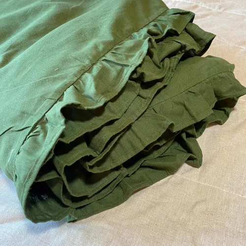 Vista 7 de Green Hemp Duvet Cover with Ruffles 1pc - only Duvet Cover (US Double 80x80")