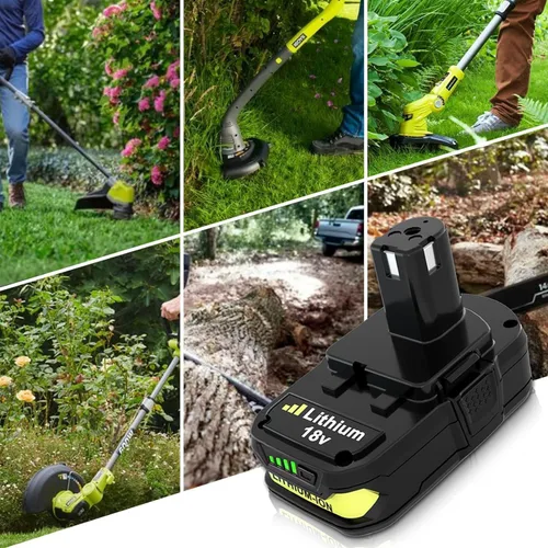 Vista 8 de Enermall Paquete de 2 baterías de repuesto P102 de 3600 mAh para Ryobi de 18 V Plus compatibles con baterías Ryobi de 18 V P108 P103 P105 P107 P109
