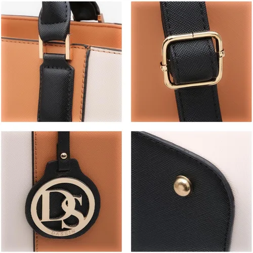Vista 3 de DASEIN - Bolsa de mano para mujer, bolsa tipo bandolera, asa superior, bolsa plana para trabajar