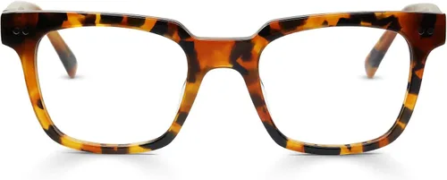 Vista 10 de eyebobs In Cahoots Traditional and Blue Light Reading Glasses Frente y patillas de corte negro y cristal