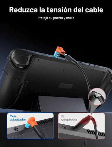 Vista 7 de JSAUX Paquete de 2 adaptadores USB C a USB C de 90 grados, adaptador tipo C de ángulo recto de 100W y 40Gbps para transferencia de datos para Steam
