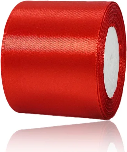 Vista 46 de Cinta de Satén Beige de Color Sólido, 1-1/2 Pulgadas x 25 Yardas, Cinta de Satén de Tela para Envolver Regalos, Manualidades, Hacer Lazos